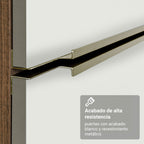 Bajo Mesada 80 x 60 cm 2 Puertas (Sin Mesada) Marrón/Blanco Aterciopelado Lux Madesa