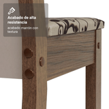 Juego de Comedor Madesa Talita Mesa Tapa de Madera con 4 Sillas Marrón/Crema/Beige Marrón