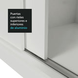 Placard Matrimonial Monaco 3 Puertas Corredizas - Blanco