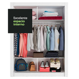 Placard Soltero Denver 2 Puertas Corredizas Blanco
