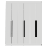 Placard Matrimonial 6 Puertas Batientes Venus Blanco/Blanco/Negro