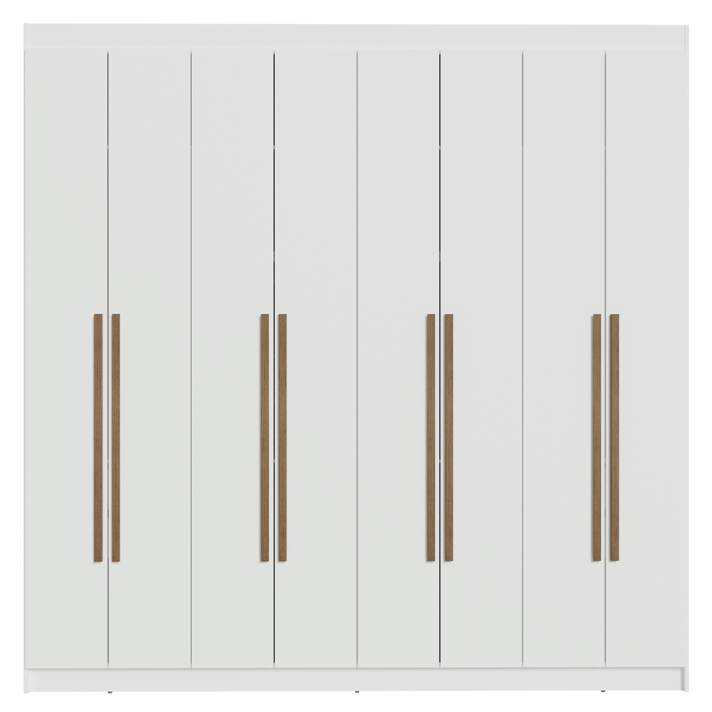 Placard Matrimonial 8 Puertas Batientes Venus Blanco/Blanco/Marrón