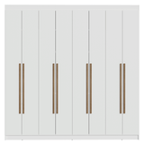 Placard Matrimonial 8 Puertas Batientes Venus Blanco/Blanco/Marrón