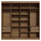 Clóset Matrimonial Venus 8 Puertas Batientes Marrón/Crema