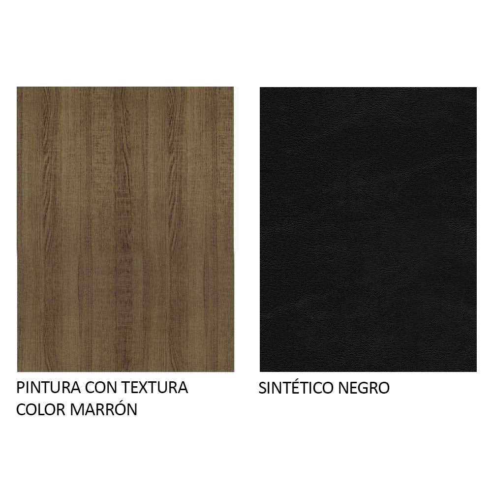 Juego de 4 Sillas 4290 Marrón/Negro