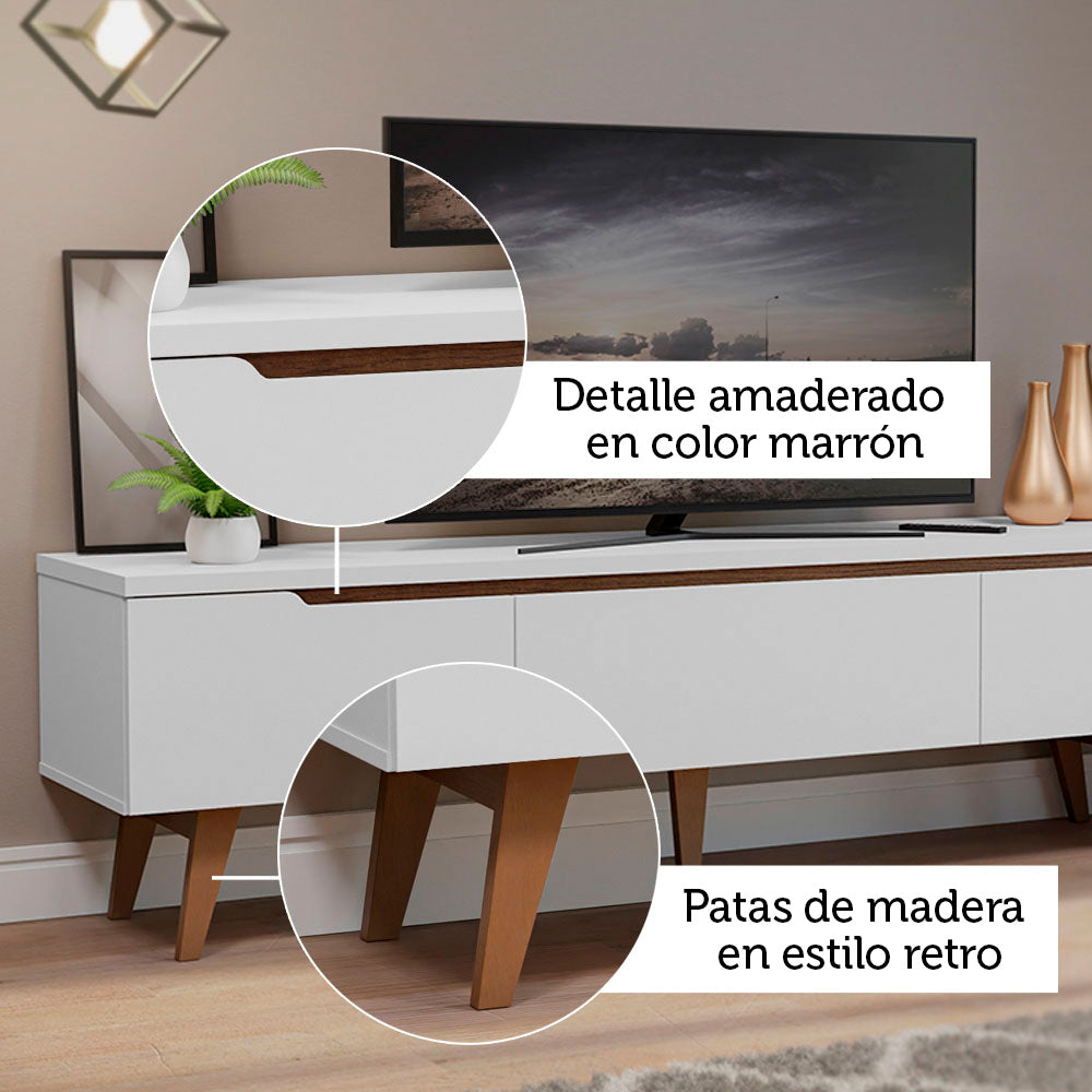 Rack para TV Reims Hasta 75 Pulgadas Blanco