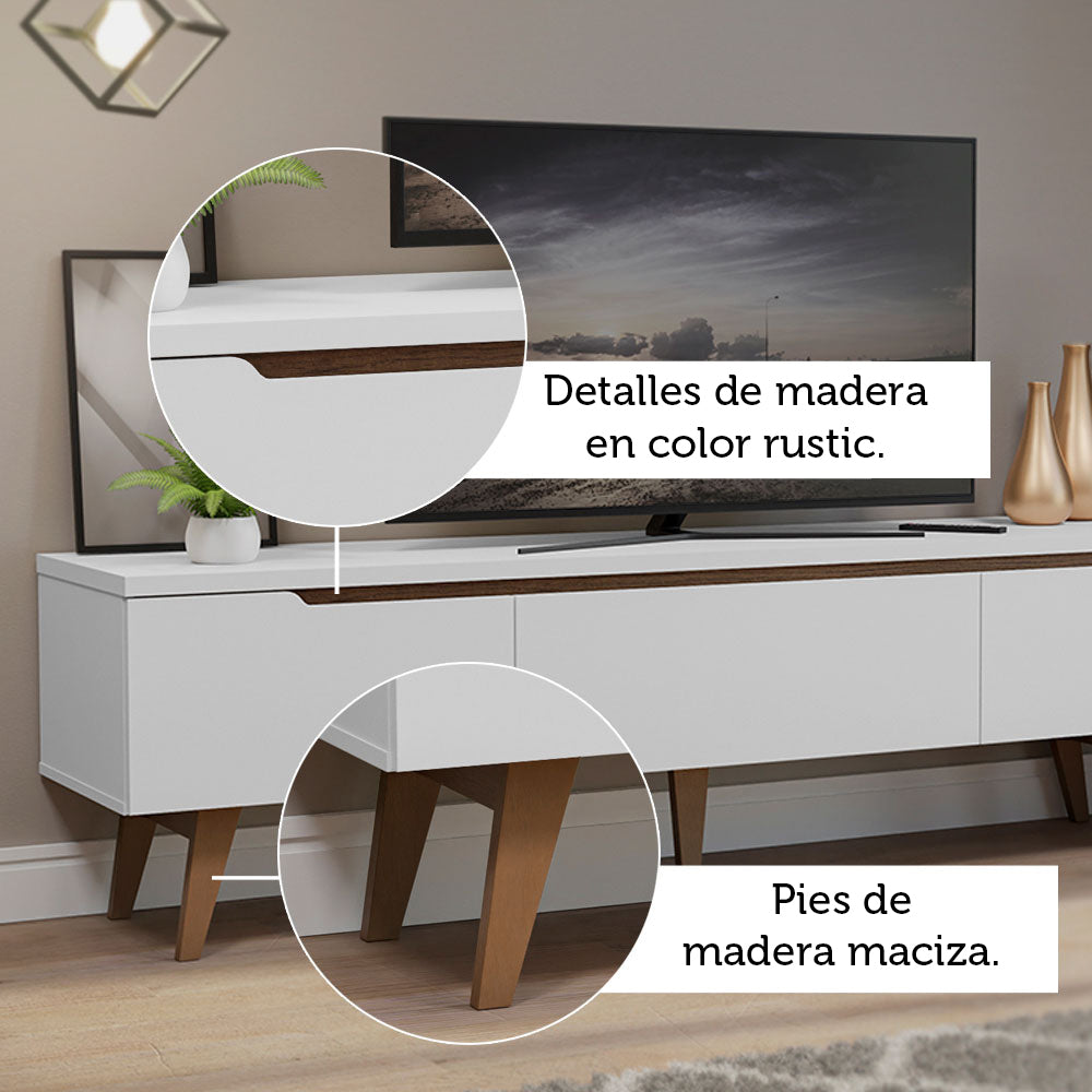 Rack para TV Reims Hasta 75 Pulgadas Blanco