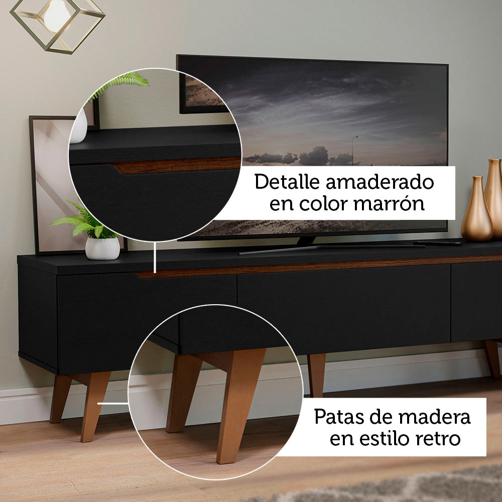 Rack para TV Reims Hasta 75 Pulgadas Negro