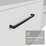 Rack para TV hasta 80 Pulgadas 218 cm 2 Puertas Blanco Agata Madesa