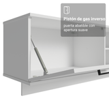 Rack Flotante para TV hasta 80 Pulgadas 218 cm 2 Puertas Blanco Agata Madesa