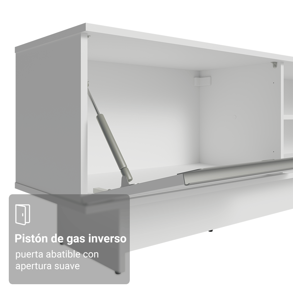 Rack para TV hasta 80 Pulgadas 218 cm 2 Puertas Blanco Glamy Madesa