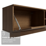 Rack Flotante para TV hasta 80 Pulgadas 218 cm 2 Puertas Marrón Stella Madesa
