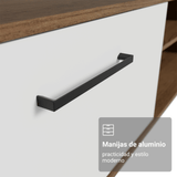 Rack para TV hasta 80 Pulgadas 218 cm 2 Puertas Marrón/Blanco Agata Madesa