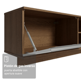 Rack Flotante para TV hasta 80 Pulgadas 218 cm 2 Puertas Marrón/Blanco Glamy Madesa