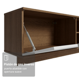 Rack Flotante para TV hasta 80 Pulgadas 218 cm 2 Puertas Marrón/Blanco Stella Madesa