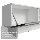 Rack para TV hasta 80 Pulgadas 218 cm 2 Puertas Blanco/Negro Glamy Madesa