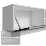 Rack Flotante para TV hasta 80 Pulgadas 218 cm 2 Puertas Blanco/Negro Glamy Madesa