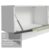 Rack para TV hasta 80 Pulgadas 218 cm 2 Puertas Blanco/Negro Lux Madesa