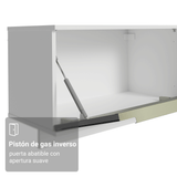 Rack Flotante para TV hasta 80 Pulgadas 218 cm 2 Puertas Blanco/Negro Lux Madesa