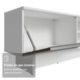 Rack para TV hasta 80 Pulgadas 218 cm 2 Puertas Blanco/Marrón Glamy Madesa