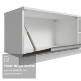 Rack Flotante para TV hasta 80 Pulgadas 218 cm 2 Puertas Blanco/Marrón Glamy Madesa