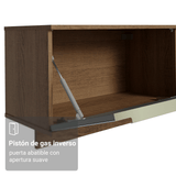 Rack Flotante para TV hasta 80 Pulgadas 218 cm 2 Puertas Marrón/Gris Lux Madesa