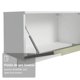 Rack Flotante para TV hasta 80 Pulgadas 218 cm 2 Puertas Blanco/Gris Lux Madesa