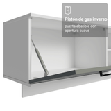 Rack Flotante para TV hasta 80 Pulgadas 218 cm 2 Puertas Blanco/Gris Agata Madesa