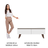 Rack para TV hasta 55 pulgadas 2 Puertas Le Mans Blanco