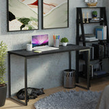 Mesa de Oficina Industrial Preta 120 cm Nero Marquina Madesa