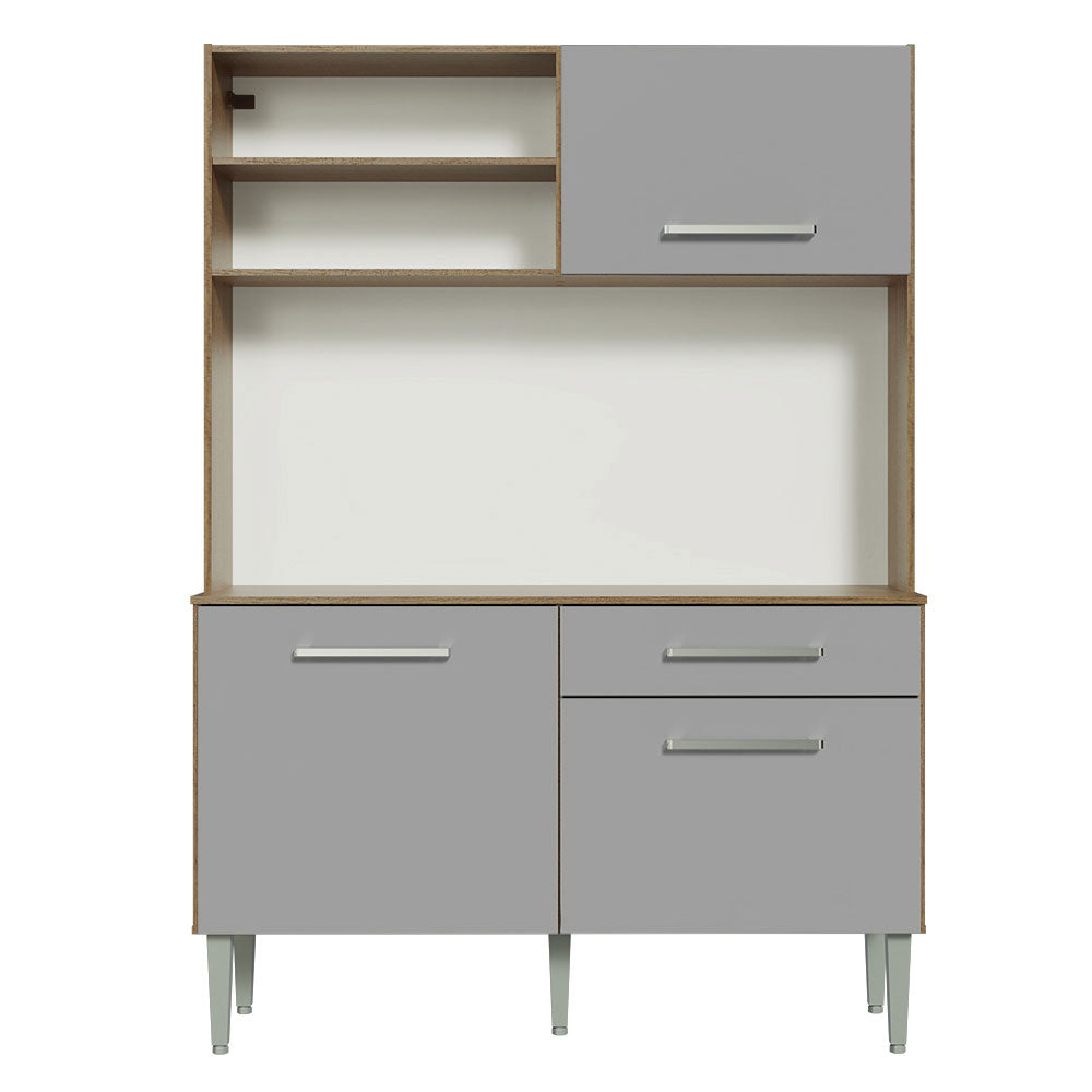 Combo completo de Cocina 120cm Marrón/Gris Life
