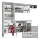 Combo completo de Cocina 229 cm 1 Cajón 9 Puertas Emilly Blanco