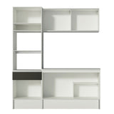 Cocina Compacta 180 cm Blanco/Negro Diamante Madesa 86
