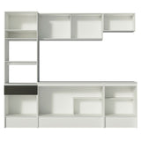 Combo Completo de Cocina 240 cm Blanco/Negro Diamante Madesa