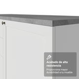 Bajo Mesada para Bacha 120 x 60 cm (Sin Mesada) Blanco Vik Madesa