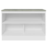 Bajo Mesada 120 cm x 60 cm, Sin cajones 2 Puertas Lux Blanco/Blanco