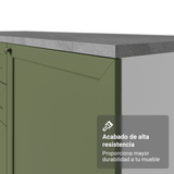 Bajo Mesada para Bacha 120 x 60 cm (Sin Mesada) Blanco/Verde Vik Madesa