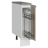 Bajo Mesada Especiero 20x60 cm 1 Puerta (Con Mesada) Blanco/Crema Vik Madesa