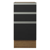 Bajo Mesada Cocina 40 x 60 cm 3 Cajones (Sin Mesada) Marrón/Negro Glamy Madesa