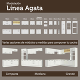 Bajo Mesada Esquinero 102 x 64 cm 1 Puerta (Con Mesada) Blanco Agata Madesa