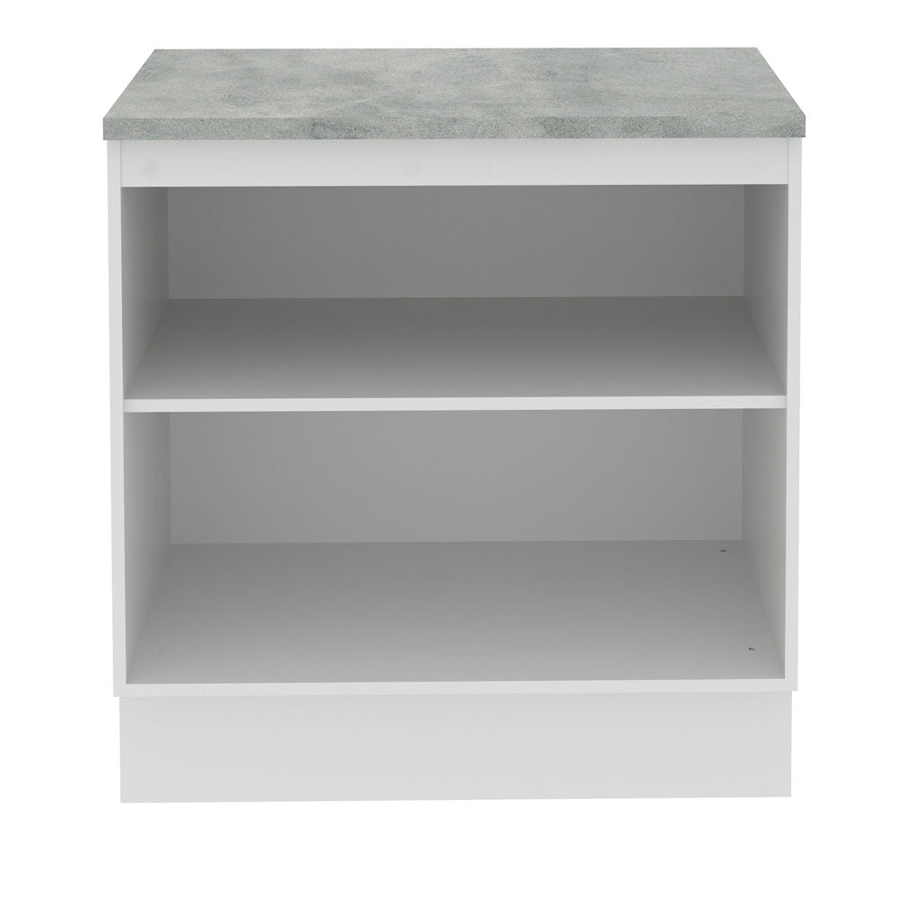Bajo Mesada Cocina 80 x 60 cm 2 Puertas (Con Mesada) Blanco Stella Madesa