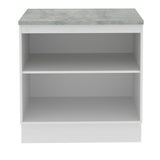 Bajo Mesada Cocina 80 x 60 cm 2 Puertas (Con Mesada) Blanco Stella Madesa