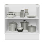 Bajo Mesada 80 x 60 cm 2 Puertas (Sin Mesada) Blanco/Gris Lux Madesa