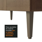 Bajo Mesada para Bacha 105 cm 3 Puertas 2 Cajones (Con Mesada) Marrón Gourmet Madesa