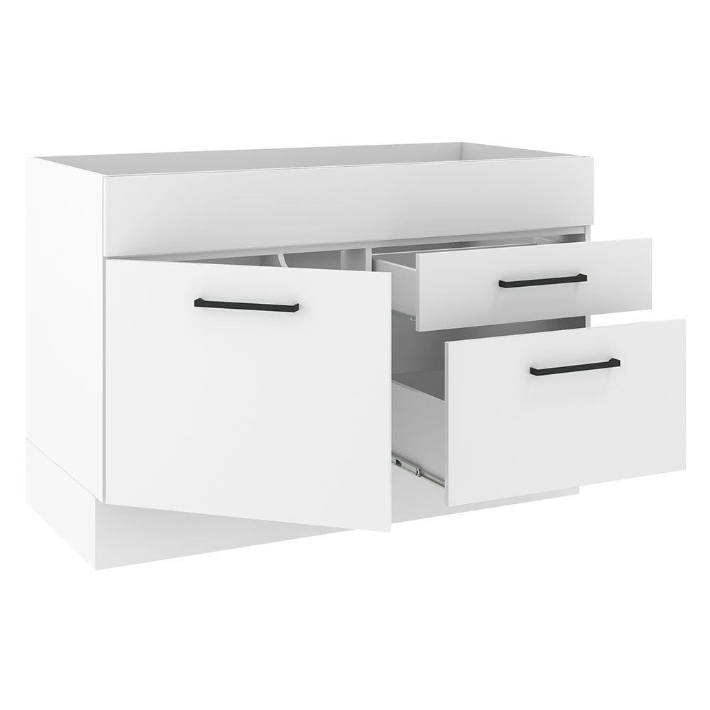 Bajo Mesada 120 x 52 cm 1 Puerta 2 Cajones Sin Mesada Blanco Agata Madesa