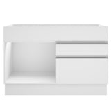 Bajo Mesada para Bacha 120 cm 1 Puerta y 2 Cajones (Sin Mesada y Bacha) Blanco Glamy Madesa