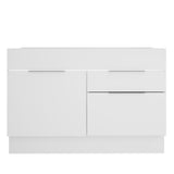 Bajo Mesada para Bacha 120 cm 1 Puerta e 2 Cajones (Sin Mesada y Bacha) Blanco Stella Madesa
