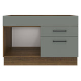Bajo Mesada 120 cm 2 Cajones 1 Puerta Agata Marrón/Gris