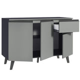 Bajo Mesada 120 cm 1 Cajón 3 Puertas Nice Gris