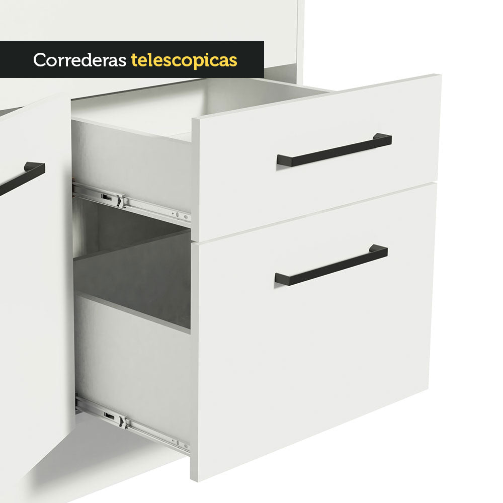 Bajo Mesada para Bacha 150cm (sin Bacha ni Tapa) Agata Blanco